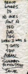 Setlist