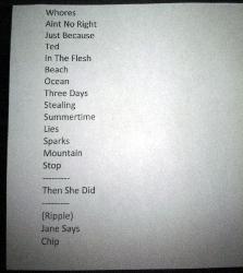 Setlist