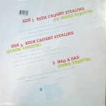 Been Caught Stealing Promo Vinyl Back