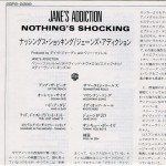 Nothing's Shocking Japanese Lyric Sheet
