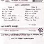 Nothing's Shocking Promo Cassette Cover