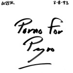 Porno For Pyros Acetate Cover
