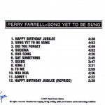 Song Yet To Be Sung Import Promo Back