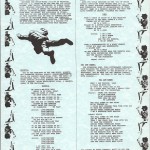 Worktape 1 Lyric Sheet