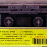 Methods of Mayhem Cassette Back